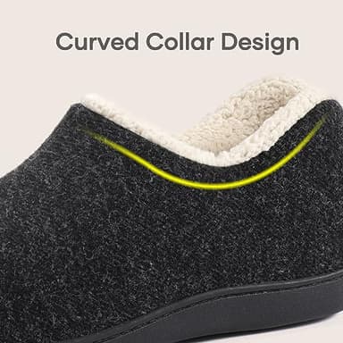 ULTRAIDEAS Women's Indoor Loafer House Slippers with Memory Foam, Ladies Warm Closed Back House Shoes with Non-Slip Outdoor Rubber Sole(Black,size 10) - Image 7