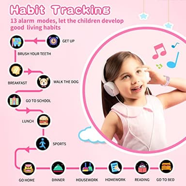 Kids Smart Watch Gift for Girls Age 5-12, 26 Games HD Touch Screen Watches with Video Camera Music Player Pedometer Flashlight 12/24 hr Educational Toys Birthday Gifts for Girls Ages 7 8 9 10 - Image 4