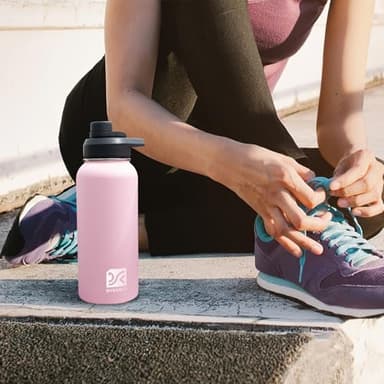 DYSANKY Insulated Water Bottle | Thickened Stainless Steel Vacuum Metal | Portable Sports Water Jug for Gym and Hiking with Straw, Carrier Bag, Handle Strap | BPA-Free 32 oz - Image 8