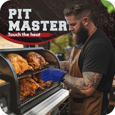 KITCHEN PERFECTION Silicone Smoker Oven Gloves -Extreme Heat Resistant Bbq Gloves -Handle Hot Food Right on Your Smoker Grill Fryer Pit|Waterproof Oven Mitts Grill Gloves |Superior Value Set+3 Bonuses - Image 3