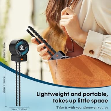 AMTIFO Portable Stroller Fan - 4-Speed Rechargeable USB Fan, Quiet Clip-on Baby Fans for Stroller Crib and Travel - Compact & Battery-Operated Cooling Fans for Baby Comfort on the Go - Image 6