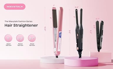 Wavytalk 3/10" Small Flat Iron, Pencil Flat Iron for Short Hair, Pixie Cut and Bangs, Curling Iron for Short Hair, Mini Hair Straightener for Edges with Anti-Pinch Design, Tiny Hair Straightener - Image 8