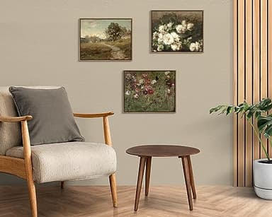 Pinetree Art Framed Canvas Wall Art for Living Room Decor, Vintage Floral Painting Wall Art Prints Rustic Farmhouse Bedroom Bathroom Decor (12" x 16", Blooming White Flowers) - Image 5