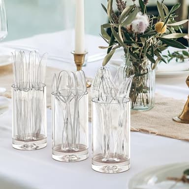 Dealusy 360 Count Extra Heavy Duty Clear Plastic Knives Disposable, BPA-Free, Heat Resistant, Solid and Durable Disposable Knives Bulk, Premium Plastic Knives heavy duty for Party Supply - Image 7