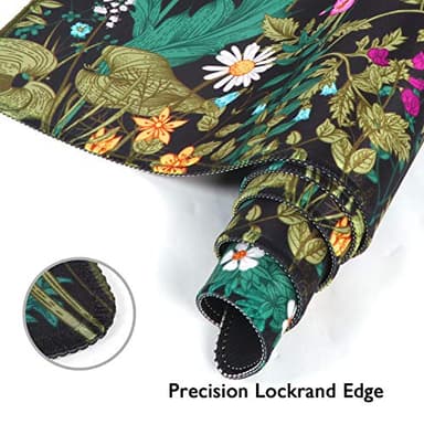 iCasso Desk Mat, Big Desk Pad, XXL Extended Gaming Mouse Pad, Large Mouse Pad for Desk Protector, Rubber Base Mousepad with Stitched Edges, Keyboard Mouse Mat for Work, Game, Office, Home - Weeds - Image 3