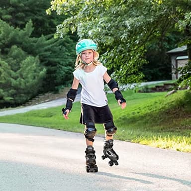 MammyGol Roller Skates for Boys Girls, 4 Sizes Adjustable Quad Skates for Kids with All Light up Wheels, Full Protection for Toddler's Indoor and Outdoor Play Black Size 1 2 3 - Image 7