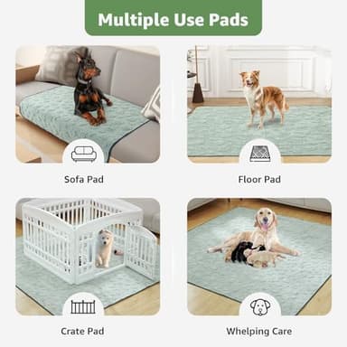 LOOBANI Washable Pee Pads for Dogs: 2 Pack Super Absorbent Reusable Puppy Pads, Leakproof and Waterproof Dog Training Pads Whelping Pads for Potty, Floor, Crate, Couch Bed and Travel, 18"x24" - Image 7