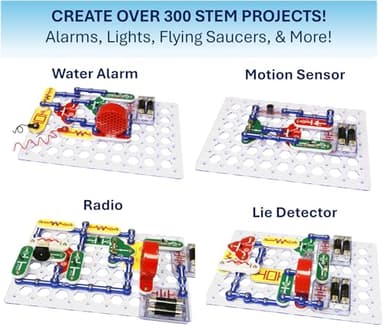 Snap Circuits Classic SC-300 Electronics Exploration Kit | Over 300 Projects | Full Color Manual Parts | STEM Educational Toy for Kids 8+ 2.3 x 13.6 x 19.3 inches - Image 8
