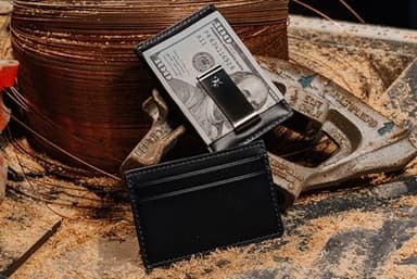 House of Jack Co. Slim Daddy Slim Money Clip Wallet for Men, Minimalistic Front Pocket Card Holder, Full Grain Cowhide Leather Wallet, Black - Image 8