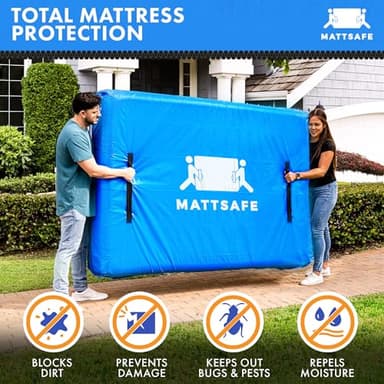 Nordic Elk Mattress Bags for Moving and Storage (King) Heavy Duty Moving Supplies, 8 Sturdy Handles, Strong Zipper, Mattress Cover Bed Bags, Storage Cover Essentials Packing Protector - Image 2