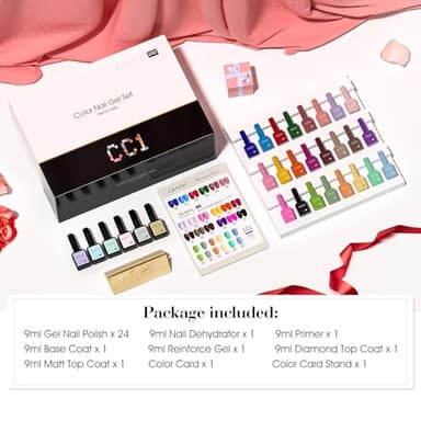 CANNI CC1 30Pcs 9ML Hema-free Gel Nail Polish Set, Black Pink Nude Red Blue Green Gel Polish Kit Color Soak Off LED Nail Gel Polish Set Nail Art Starter Manicure Salon DIY at Home - Image 4