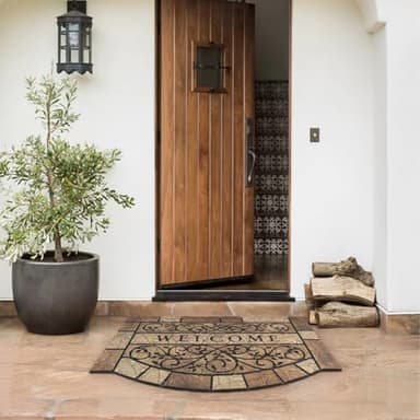 MTOUOCK Durable Welcome Door Mats, 24"x36" Heavy-Duty Large Welcome Mat for Front Door with Non-Slip Rubber Backing, Door Mats for Outside Entry High Traffic Area(Leaves) - Image 1
