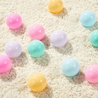 Amazon Basics BPA Free Crush Proof Plastic Ball, Pit Balls with Storage Bag, Toddlers Kids 12+ Months, 1000 Count, 1000 Balls, 6 Pastel Colors - Image 3