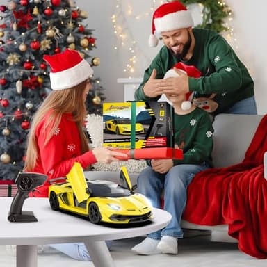 AEROQUEST Lamborghini Remote Control Car, Officially Licensed 1:14 Lambo RC Car for Boys Girls Birthday Gift, Yellow Toys for 3 4 5 Years Old(Yellow) - Image 2