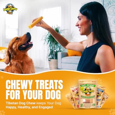 Tibetan Dog Chew Yak Cheese Sticks - Natural Handmade Treats for Large Dogs, Long-Lasting, Easy to Digest with No Additives, Rawhide, Grains, or Gluten, Perfect for Aggressive Chewers, 5 Chews - Image 4
