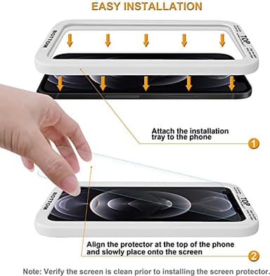 Supershieldz (2 Pack) Designed for iPhone 14 Plus/iPhone 13 Pro Max (6.7 inch) Tempered Glass Screen Protector with (Easy Installation Tray) Anti Scratch, Bubble Free - Image 2