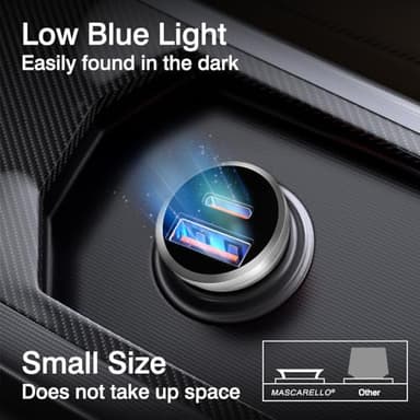 USB C Car Charger Adapter Fast Charging 38W (PD18W/QC20W) Dual Port Cigarette Lighter Compatible with iPhone Series; iPad; Samsung Series (sliver) - Image 4
