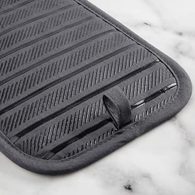 KitchenAid Albany Pot Holder 2-Pack Set, Charcoal Grey, 7"x10" - Image 4
