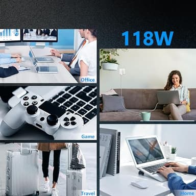 IEFUU 118W USB C Laptop Charger Compatible with MacBook Pro/MacBook Air 2022|2021|2020|2019|2018,Type-C PD Power Adapter Compatible with iPhone 16 Pro Max iPad Pro Air with 6.6ft C-C Fast Charge Cable - Image 8