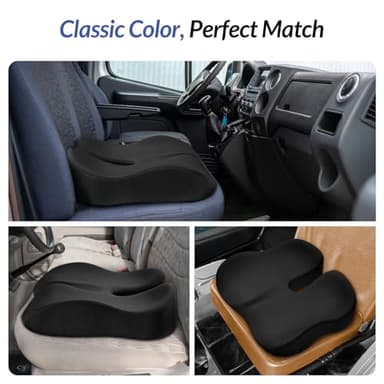 ZIKEE Gel Seat Cushion for Office Chair and Car Seat with Ergonomic Zoning, Memory Foam Chair Cushion for Sciatica, Lower Back, Tailbone Pain Relief and Intimate Ventilation, Non-Slip & Airy Cover - Image 7