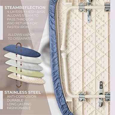 Bartnelli Tabletop Ironing Board Size 24x14 with Reinforced Steel Legs for Extra Stability, and Extra Layer Cover Padding for Smooth and Easy Ironing, Intelligent Locking System to Easily Fold Away - Image 2