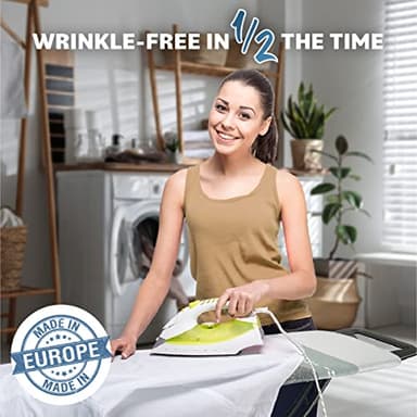 Bartnelli by Rorets Classic Ironing Board with New Patent EZ-Glide Technology, Made in Europe, Premium Iron Board with Iron Rest, 4 Layer Cover, 13x43 Surface, Height Adjustable to 36", 4 Steel Legs - Image 3