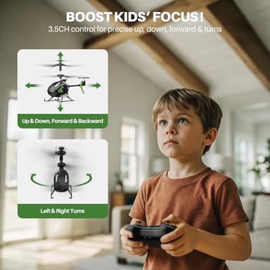 SYMA S100 Mini RC Helicopter with Gyro Stabilizer, Altitude Hold, 3.5 Channel, 5-7 Min Flight Time, Remote Control Helicopter Toy for Boys and Girls - Image 5