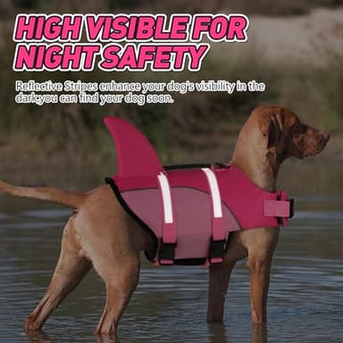 Doglay Ripstop Dog Vests - Shark Life Jacket for Swimming & Boating with High Buoyancy and Rescue Handle - Adjustable for Small to Large Dogs - Image 5