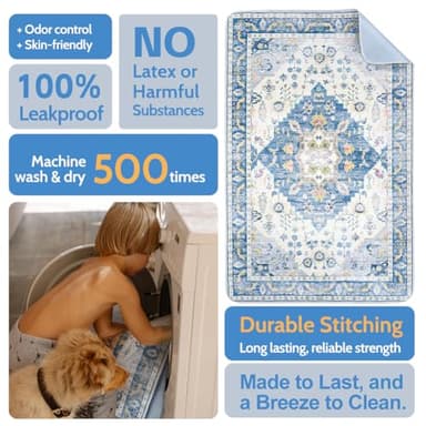 Washable Pee Pads for Dogs, 2 Pack Reusable Puppy Training Pads 40"x26" Super Absorbent Waterproof Dog Training Pads, Non-Slip Potty Pads, Whelping Pads Litter Mat - Image 4