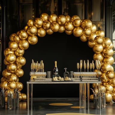 RUBFAC 120pcs Gold Balloons 12 Inches Chrome Metallic Balloons, Metallic Gold Balloons for Graduation Anniversary Wedding Party Supplies Garland Arch Decoration - Image 6