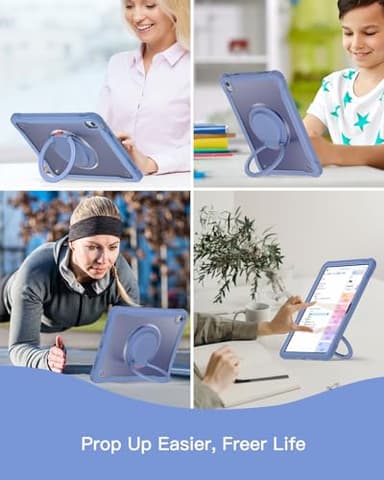 BRAECN for iPad (A16) 11th/10th Generation Case 11 inch 2025/10.9'' 2022 Handle Protective Cover 360 Rotating Ring Stand, Shockproof Dropproof Case for Kids Kickstand & Pencil Holder & Shoulder Strap - Image 5