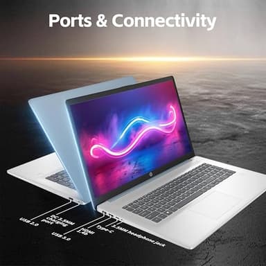 HP 17 Laptop, Intel Celeron N4120 Processor, 17.3’’ HD+ Touchscreen Display, 16GB RAM,1TB SSD, Intel UHD Graphics, Backlit Keyboard, Windows 11 Home, Fatcayes Accessory, Moonlight Blue (Renewed) - Image 6