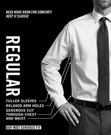 Van Heusen Men's Dress Shirt Regular Fit Flex Collar Stretch Solid Shirt, Grey Mist, 15" Neck 32"-33" Sleeve (Medium) - Image 4