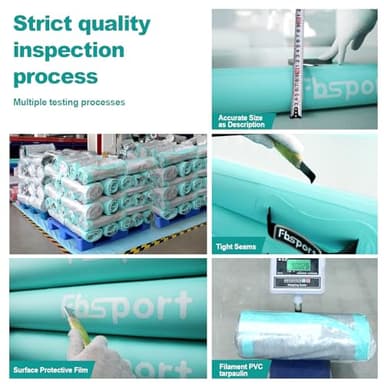 FBSPORT 16ft Inflatable Air Gymnastics Mat Training Mats 4 inches Thickness Gymnastics Tracks for Home Use/Training/Cheerleading/Yoga/Water with Pump light green - Image 6