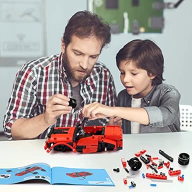 RC Toy Best Birthday Gifts for Age 6 7 8 9 10 11 12 Years Old Kids Boys Girls 2 in 1 Remote Control Racing Car Building Blocks 351 Pcs DIY Building Kits Engineering Construction Toy - Image 2