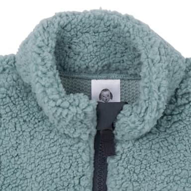 Gerber Baby Toddler Boys Girls Sherpa Fleece-Lined Zip Up Jacket, Medium Blue, 4T - Image 2