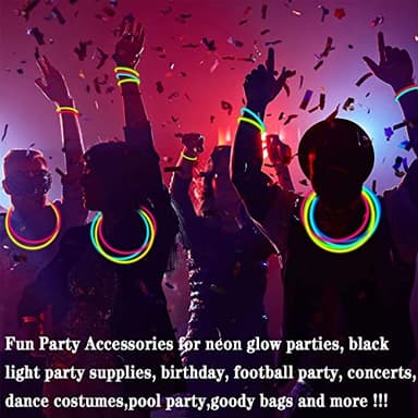 TURNMEON 500 Pack Ultra Bright Halloween Glow Sticks Bulk Party Pack Halloween Glow In The Dark Halloween Party Supplies Favors Glow Sticks Necklaces Bracelets with Connectors 8" Glow stick Light Up - Image 2