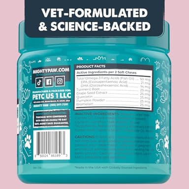Mighty Paw Waggables Allergy Immune + Itch (Made in The USA) -Dog Chews Anti-Itch for Dogs. Allergy Support Vitamins for Skin and Coat Allergies. Omega 3 & Quercetin for Pets 120 Ct - Image 5
