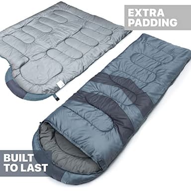 MalloMe Sleeping Bags for Adults Cold Weather & Warm - Backpacking Camping Sleeping Bag for Kids 10-12, Girls, Boys - Lightweight Compact Camping Essentials Gear Accessories Hiking Sleep Must Haves - Image 3