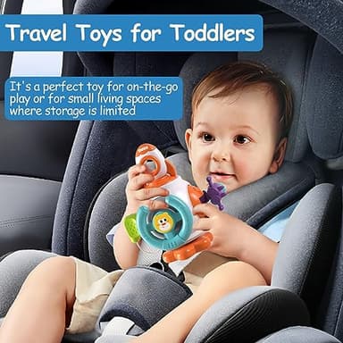 Montessori Sensory Toys for Toddlers 1-3 - Travel Activities Busy Board Cube - Baby Gifts for 6 9 12 18 Months 1 2 One Year Old Infant Boys Girls - Airplane Plane Car Travel Toys Educational Learning - Image 5