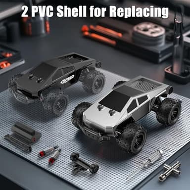 WayEee RC Car 1/16 Brushless Fast Cars Toys for Adults and Boys 8+, Max 35 mph High Speed 4X4 Truck, 2.4GHz Remote Control, 2 Replaceable PVC Shell, All Terrain Vehicle, Colorful LED Lights - Image 6