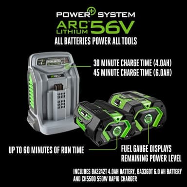 EGO POWER+ Electric Lawn Mower, Self-Propelled Cordless with Touch Drive, Includes 56V 6.0Ah Battery, 4.0Ah Battery and Rapid Charger - LM2123SP-2 - Image 7