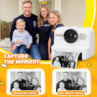 HiMont Kids Instant Print Camera, 1080P HD Kids Camera Instant Print with 3 Rolls Print Paper & 32GB Card, Ideal Kids Toys Gifts for Boys & Girls Age 3-14 (Black) - Image 3