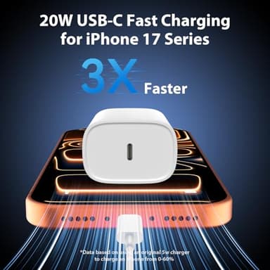 iPhone 17 16 15 Charger Fast Charging Type C Chargers USB C Fast Charger Block & iPhone 17 Charger Cord 10FT Long USB C Charging Cable for iPhone 17/17 Pro/17 Pro Max/Air/iPhone 16 15 Pro Max,iPad Pro - Image 2