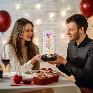 Childom Birthday Gifts for Women,Flowers for Delivery Prime,Colorful Rainbow Light Up Rose in A Glass Dome,Christmas Rose Gifts for Her Mom Women Wife Girl Grandma on Christmas Anniversary Valentines - Image 8