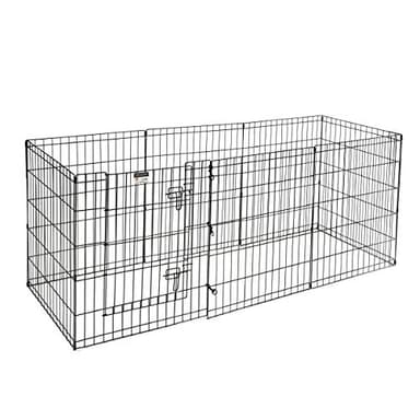 Dog Playpen - Foldable Metal Exercise Puppy Play Pen with 8 24x30in Panels - Indoor/Outdoor Pen with Door for Dogs, Cats or Small Animals by PETMAKER - Image 4