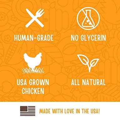 Full Moon Chicken Jerky Healthy All Natural Dog Treats Human Grade Made in USA Grain Free, 1.5 Pound (Pack of 1) - Image 6
