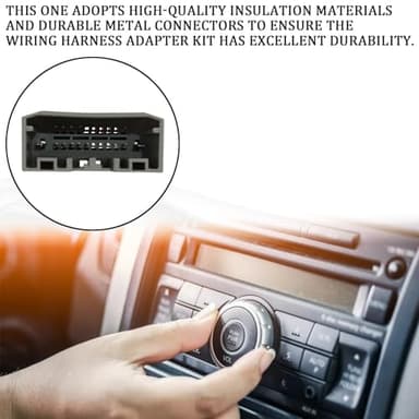 QKYS 3PCS Car Radio Stereo Wiring Harness Kit, Radio Wiring Harness Adapter Connector, Car Audio DVD Modified Power Speaker Cable with Antenna Adapter Connector (Multicolored) - Image 4