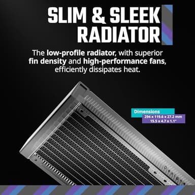 Cooler Master MasterLiquid 360L Core 360mm Close-Loop AIO Liquid Cooler, ARGB Sync, Gen S Coldplate Pump, 120mm PWM, CryoFuze 14W/mK, AMD Ryzen AM5/AM4, Intel LGA1700/1200 (MLW-D36M-A18PZ-R1) , Black - Image 9