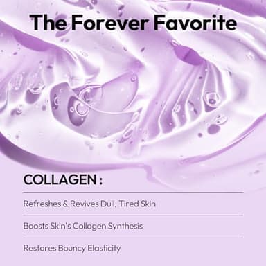 LAPCOS Collagen Sheet Mask, Firming Daily Face Mask with Collagen Peptides for Anti-Aging, Helps to Minimize Wrinkles, Restores Skin Elasticity & Firmness, Hydrating, Korean Beauty, 5-Pack - Image 2